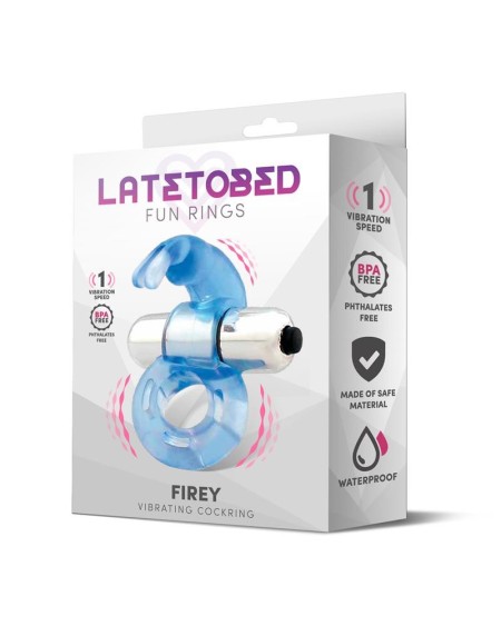 firey vibrant penis ring with rabbit blue