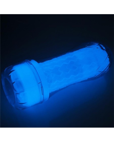 male masturbator lumino blue light