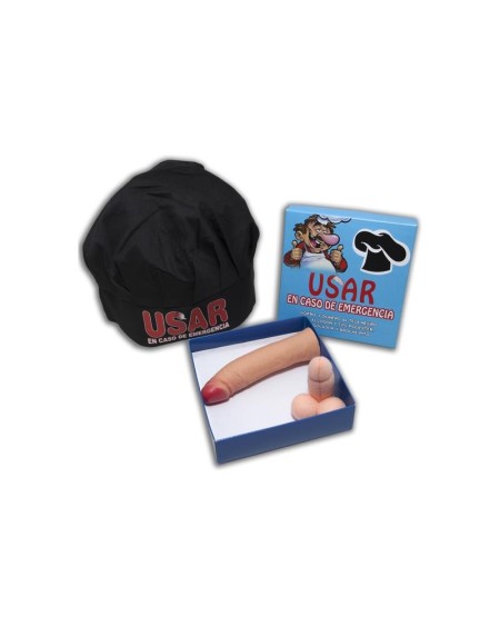 noir chef hat box set, brooch and stimulator