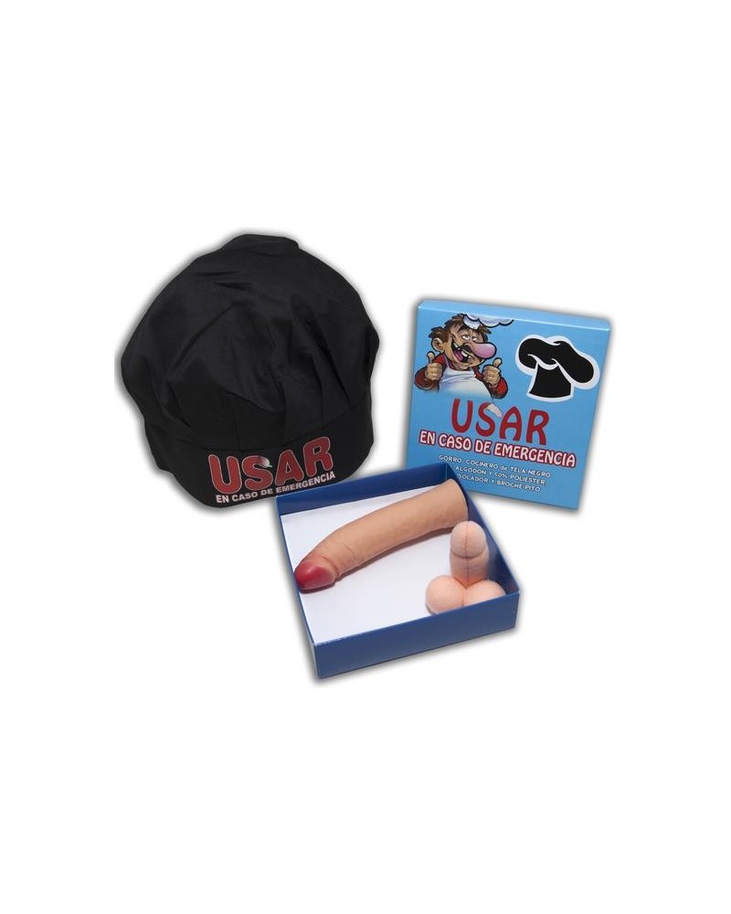 noir chef hat box set, brooch and stimulator