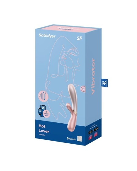 hot lover heat effect vibrator with app duo-pink