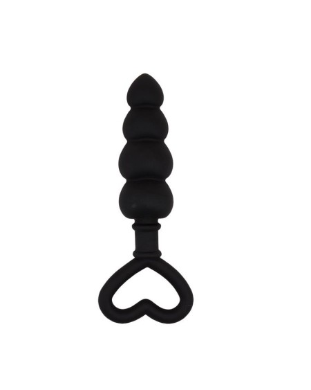 beaded luv probe 15.6 x 3.4 cm silicone noir