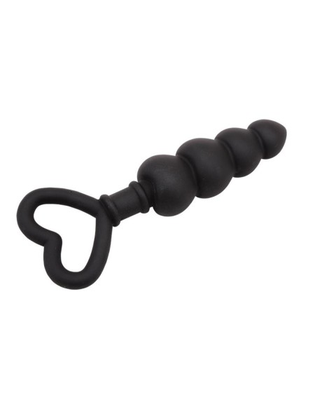 beaded luv probe 15.6 x 3.4 cm silicone noir
