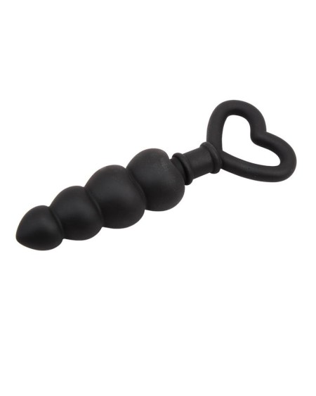 beaded luv probe 15.6 x 3.4 cm silicone noir