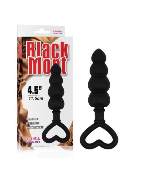 beaded luv probe 15.6 x 3.4 cm silicone noir