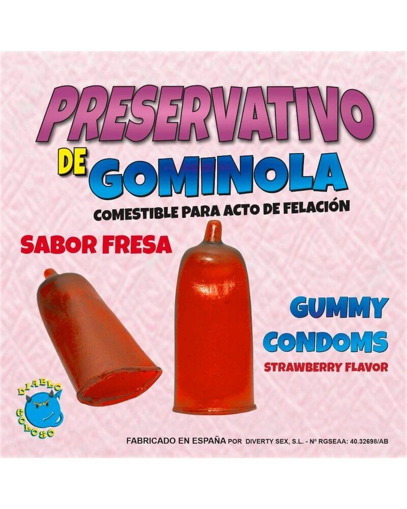 gummy condom strawberry