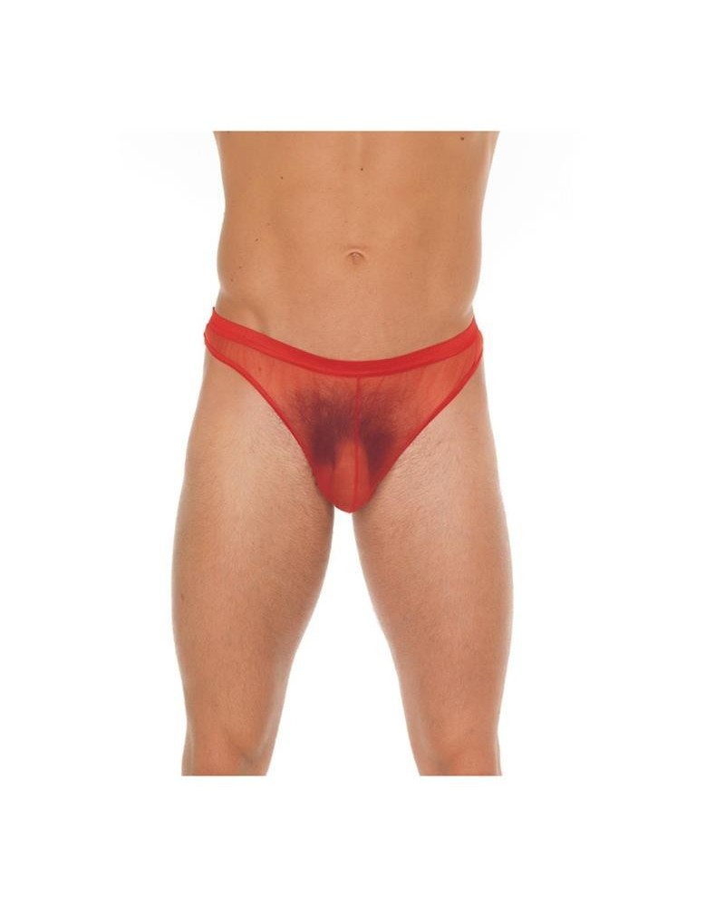 string fishnet red one size