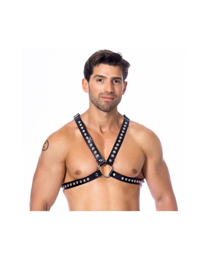 cross adjustable leather harness