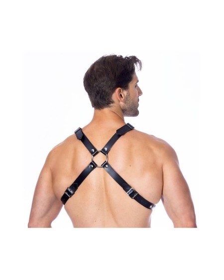 cross adjustable leather harness
