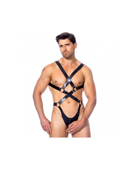 adjustable leather full-body harness
