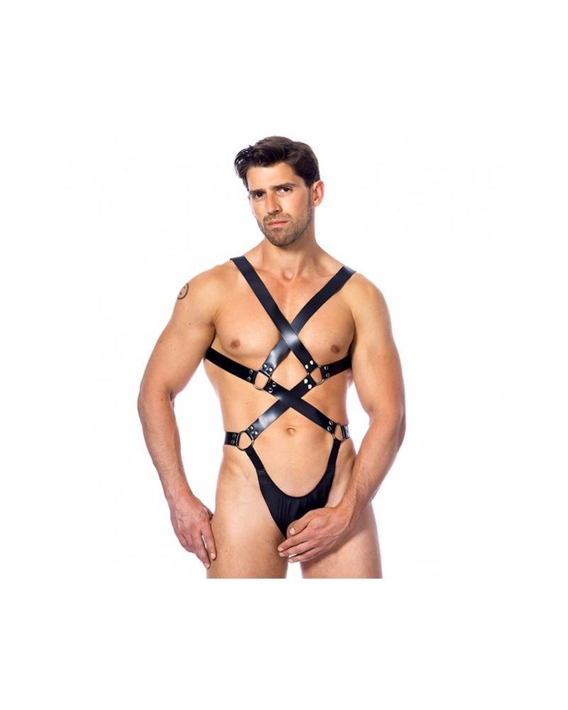 adjustable leather full-body harness