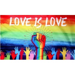 Drapeau Peace Love is Love...