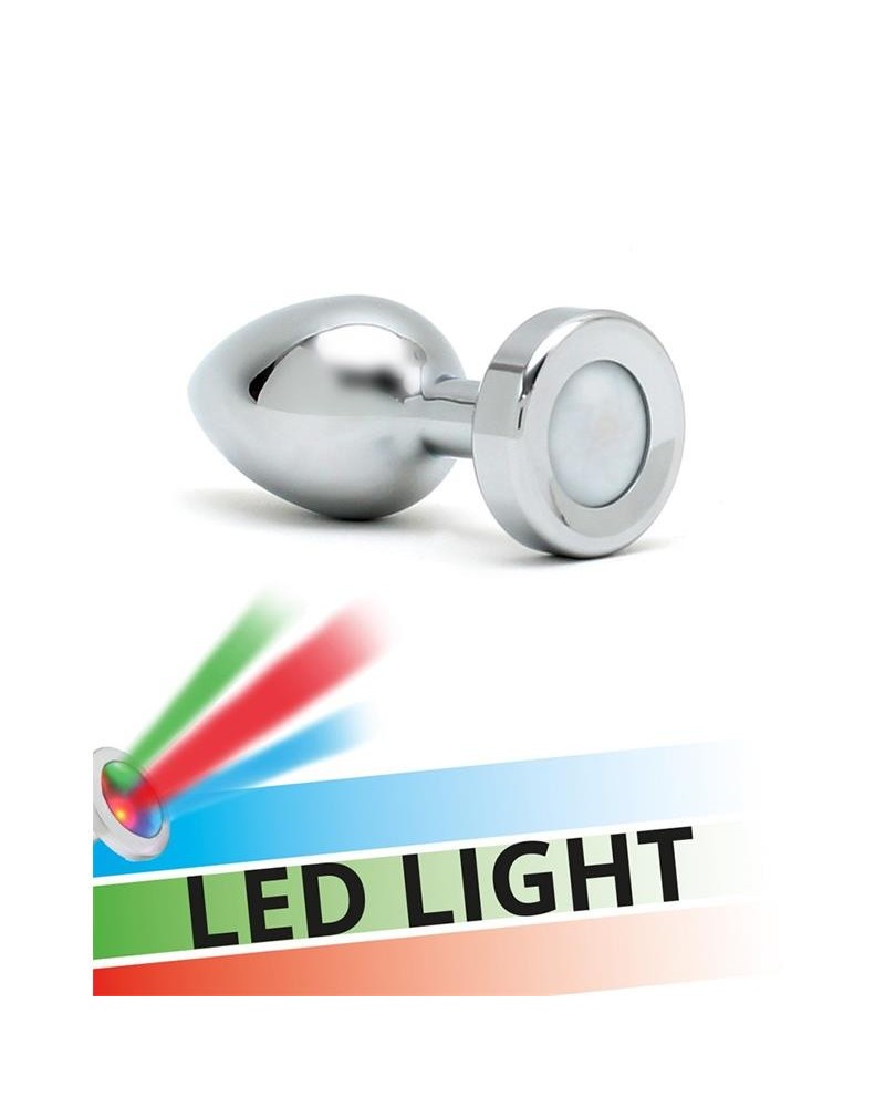 butt plug with led lights pisa silver