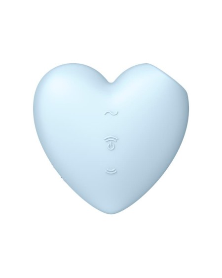 cutie heart clitoris sucker and vibe blue