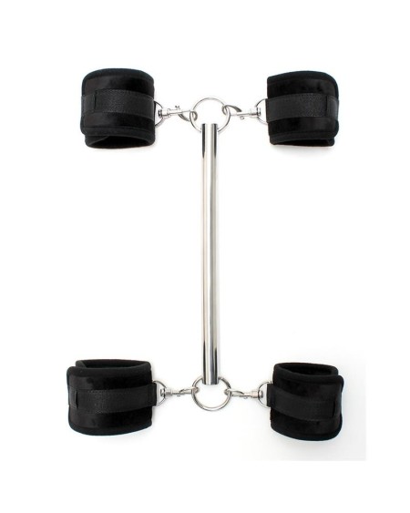 spreader bar with detachable 4 cuffs noir