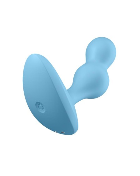 deep diver buut plug with vibration satisfyer connect app blue