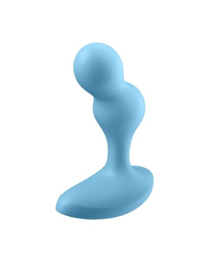 deep diver buut plug with vibration satisfyer connect app blue