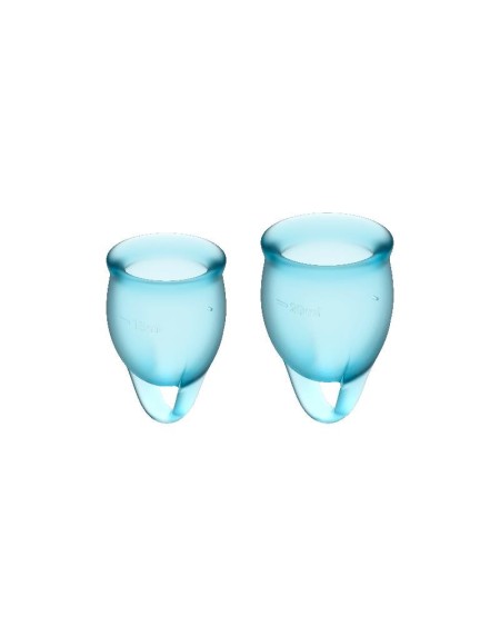 feel confident menstrual cup light blue pack of 2