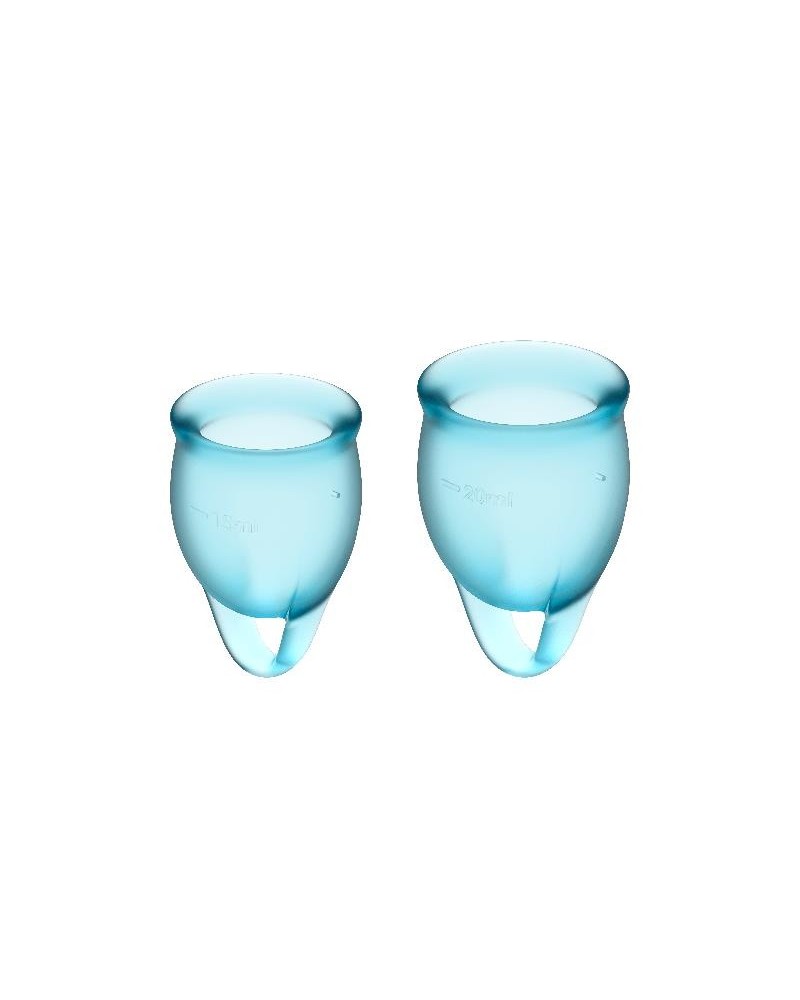 feel confident menstrual cup light blue pack of 2