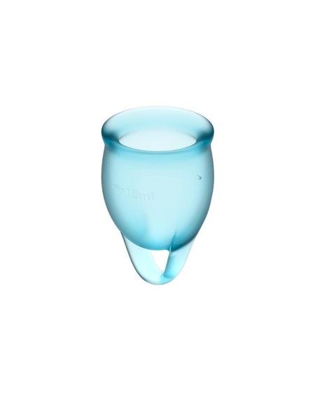 feel confident menstrual cup light blue pack of 2
