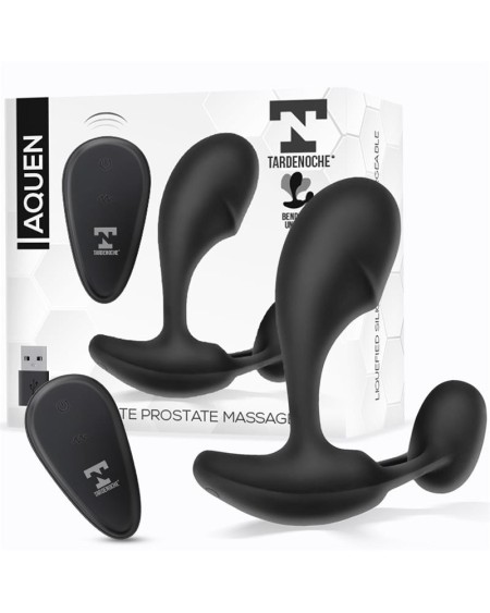 aquen prostate and perineum stimulator liquid silicone remote contr...