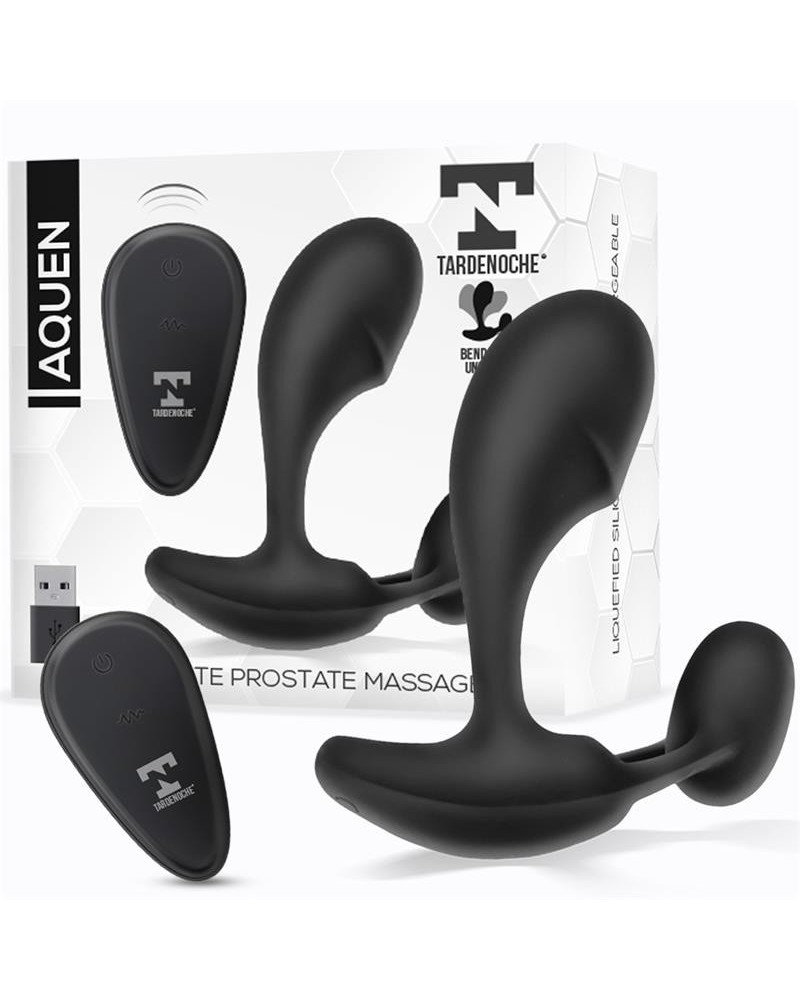 aquen prostate and perineum stimulator liquid silicone remote contr...