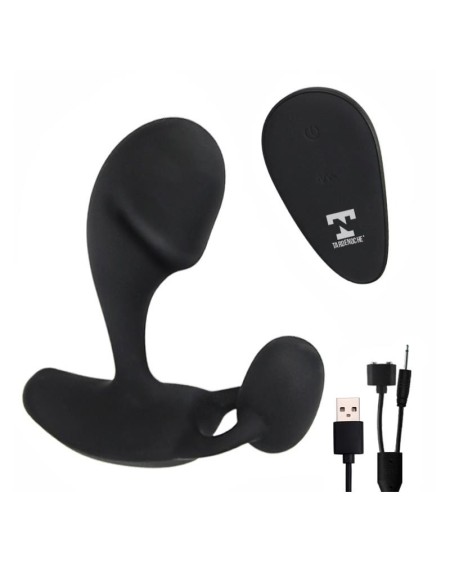 aquen prostate and perineum stimulator liquid silicone remote contr...