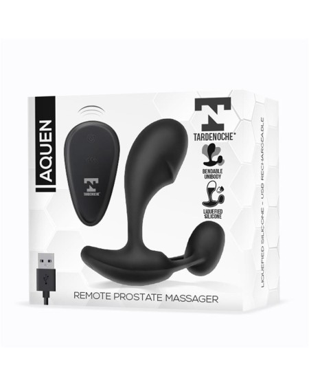 aquen prostate and perineum stimulator liquid silicone remote contr...
