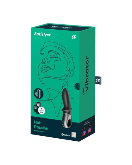 hot passion anal stimulator with app and vibration and heat functio...