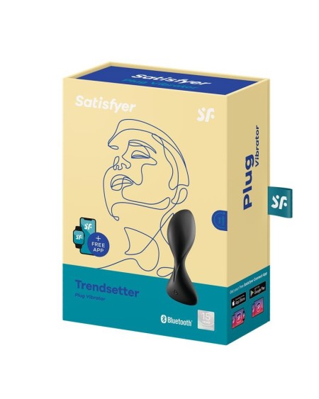 trendsetter butt plug with vibration and app noir