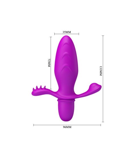 butt plug with vibration fitch violet