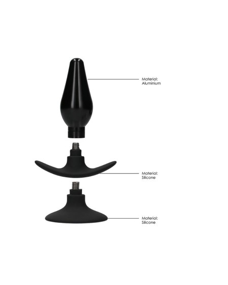 butt plug set pointed large ventouse cup noir