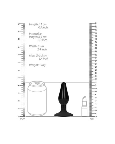 butt plug set pointed large ventouse cup noir