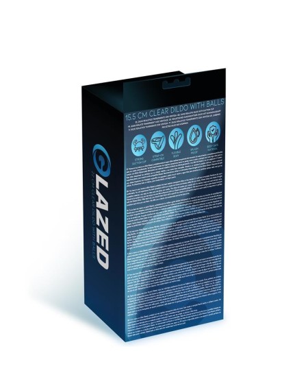 réaliste dildo with testicles crystal material 15,5 cm