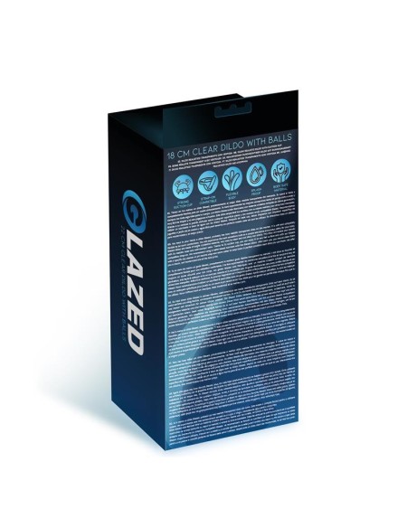 réaliste dildo with testicles crystal material 18 cm