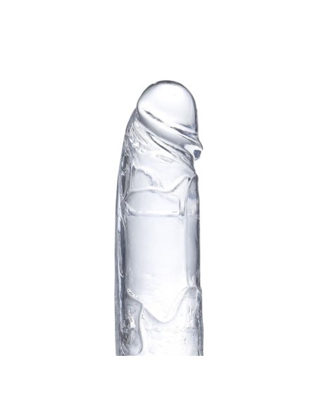 réaliste dildo with testicles crystal material 18 cm