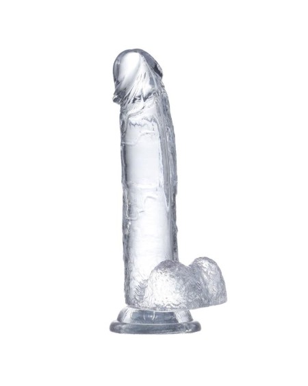 réaliste dildo with testicles crystal material 20 cm