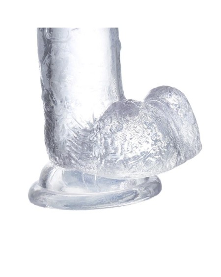 réaliste dildo with testicles crystal material 20 cm