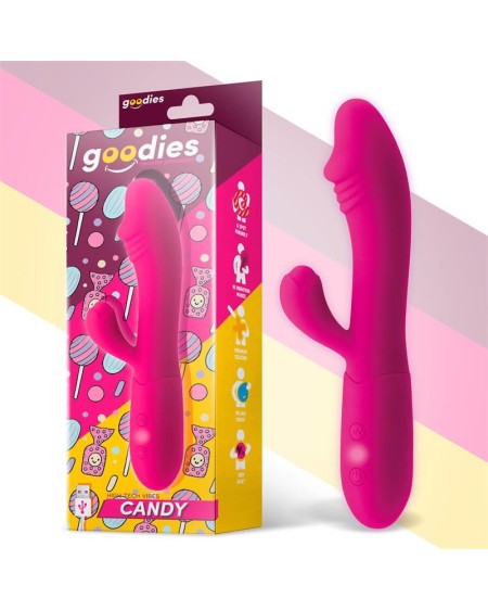 candy g-spot rabbit vibe usb silicone fucshia