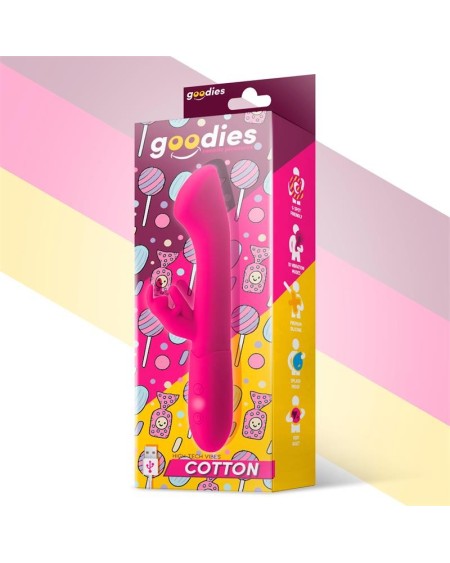 cotton g-spot and rabbit vibe usb silicone fuchsia