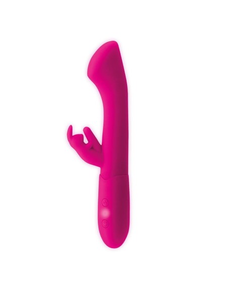 cotton g-spot and rabbit vibe usb silicone fuchsia