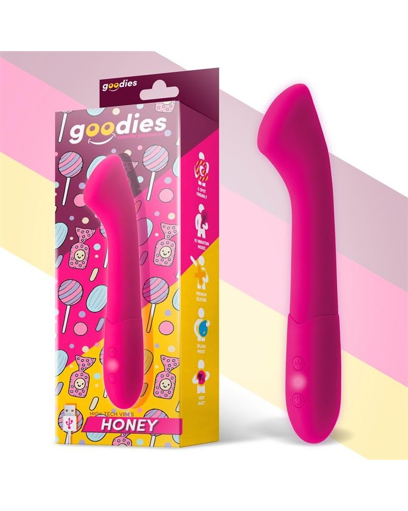 honey g-spot vibe usb silicone fuchsia