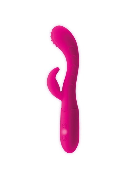 cakey g-spot and rabbit vibe usb silicone fuchsia