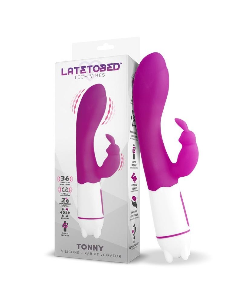 tonny usb vibrator g spot 36 functions silicone violet