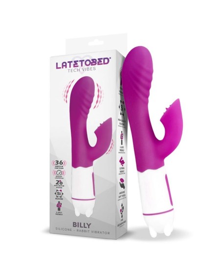 billy usb vibrator 36 functions silicone violet