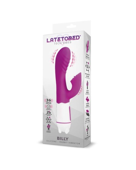 billy usb vibrator 36 functions silicone violet
