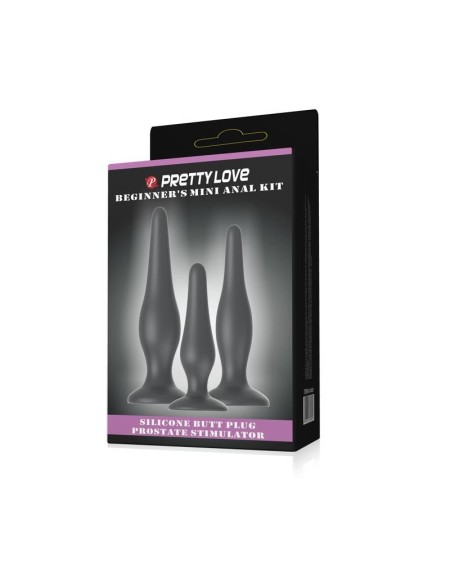 pack 3 butt plug mini anal kit