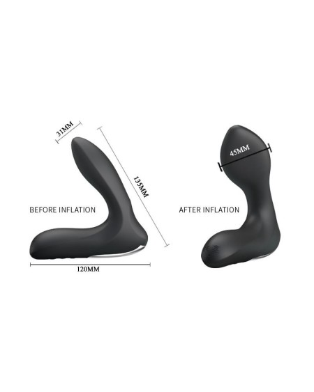 anal stimulator inflatable leonard silicone usb noir