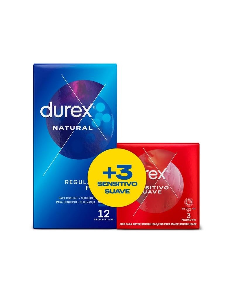 pack natural 12 units and sensitive souple 3 units