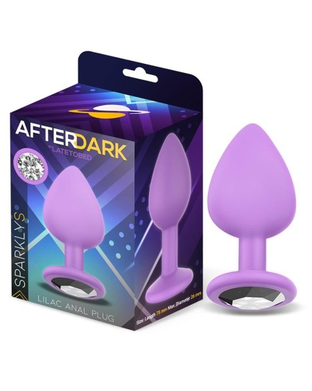 sparkly butt plug size s silicone lilac